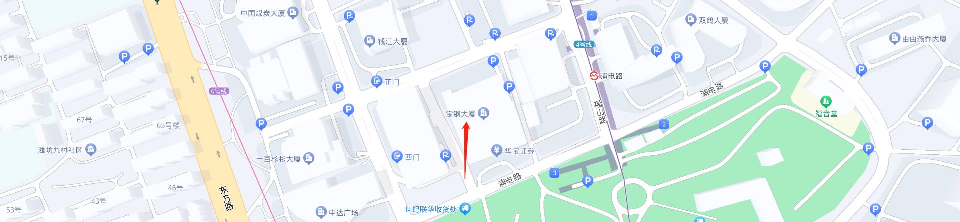 上海宝钢大厦地理位置